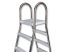 Deluxe rozsdamenetes 3 fokos "A" létra max 120 cm magas medencéhez Deluxe rozsdamenetes 3 fokos "A" létra max 120 cm magas medencéhez