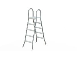 Deluxe rozsdamenetes 4 fokos "A" létra max 140 cm magas medencéhez Deluxe rozsdamenetes 4 fokos "A" létra max 140 cm magas medencéhez